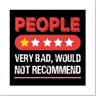 People, One Star, The Worst, Would Not Recommend: Funny Human Rating Posters and Art